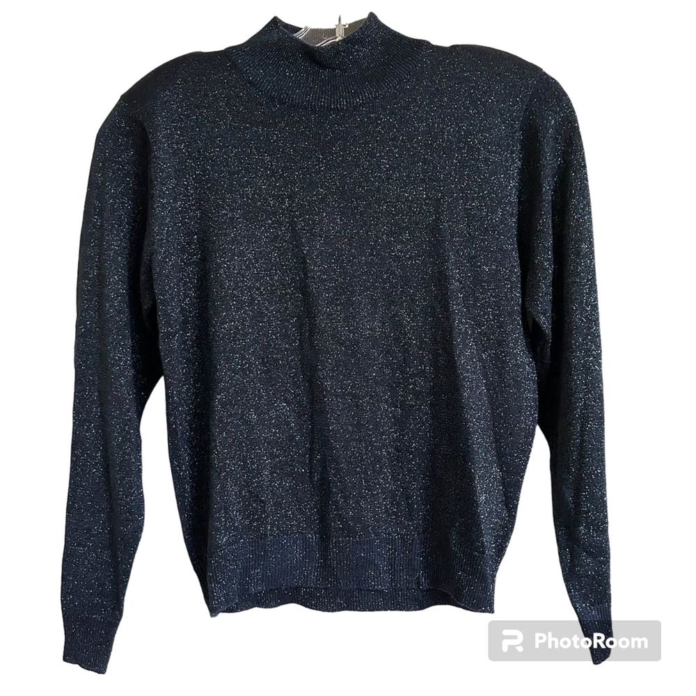 Vintage Talbots sweater mock turtleneck metallic NWT 80's 90's